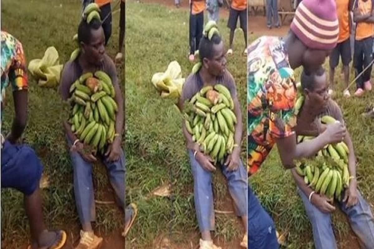 Un Voleur contraint de manger de la banane non mûre au Ghana