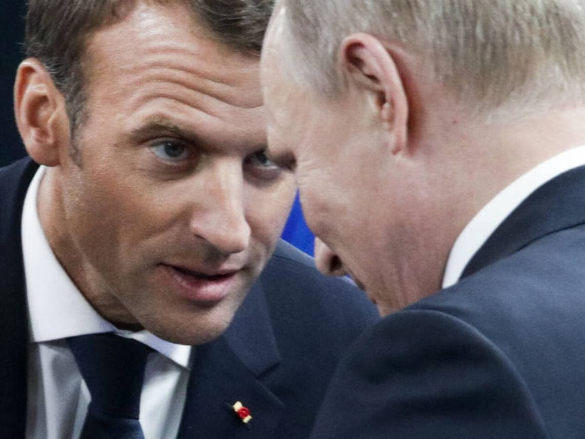 Emmanuel Macron et Vladimir Poutine
