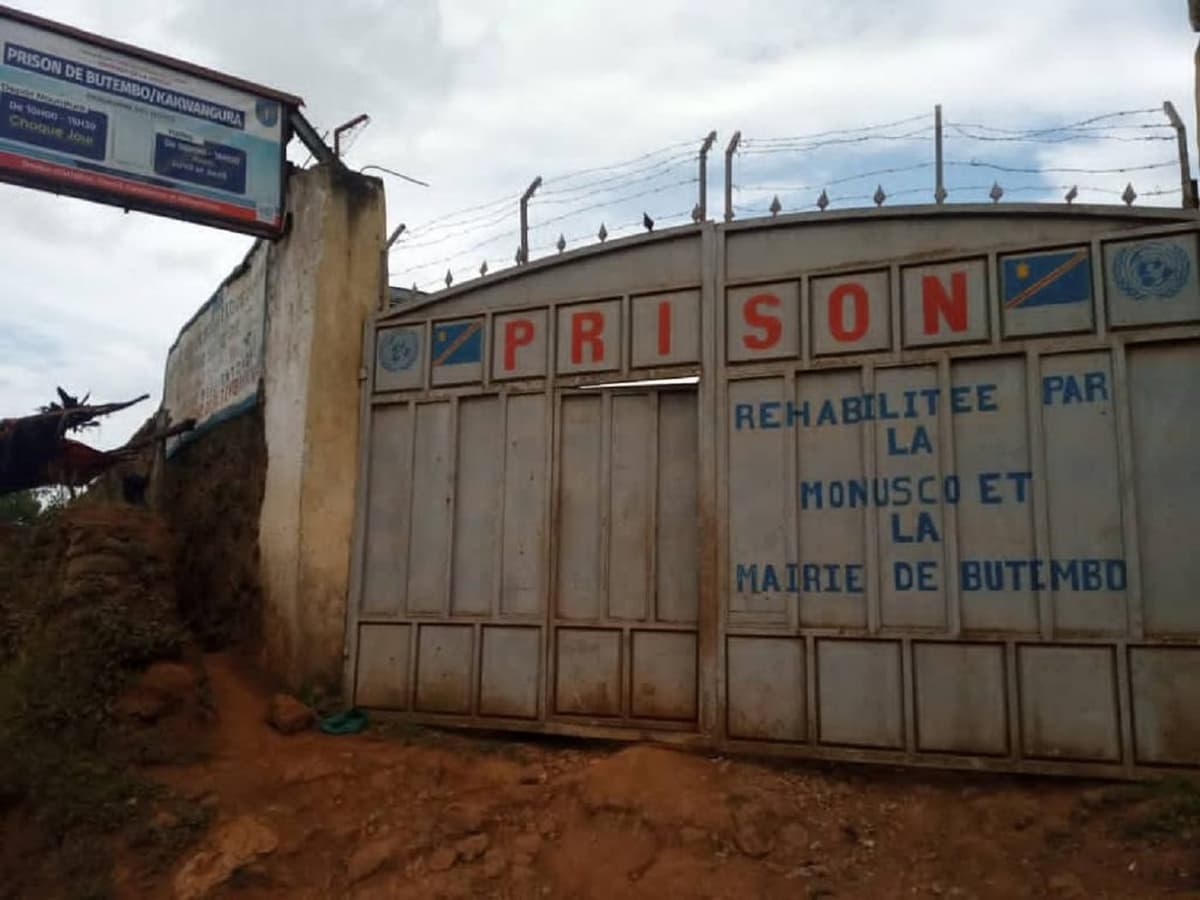Portail de la prison centrale de Butembo, dans l'est de la République démocratique du Congo.