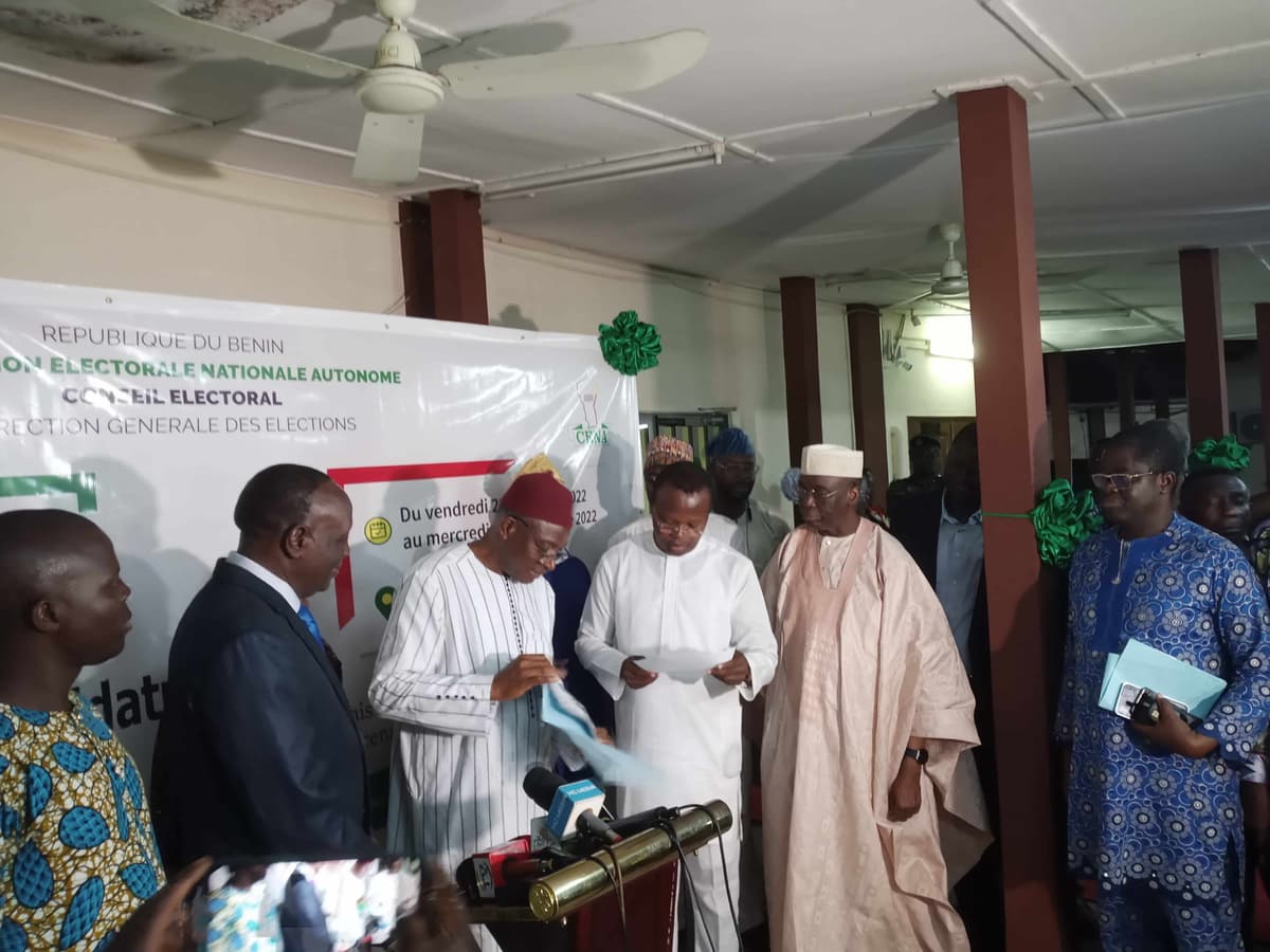 Récépissé provisoire de dépôt de dossier du parti Les Démocrates pour les législatives 2023 au Bénin.