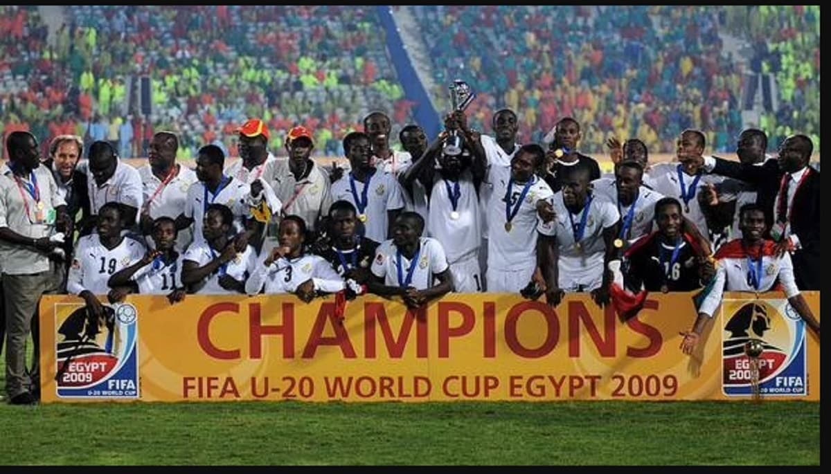La sélection ghanéenne célèbre son sacre au Mondial U20 2009