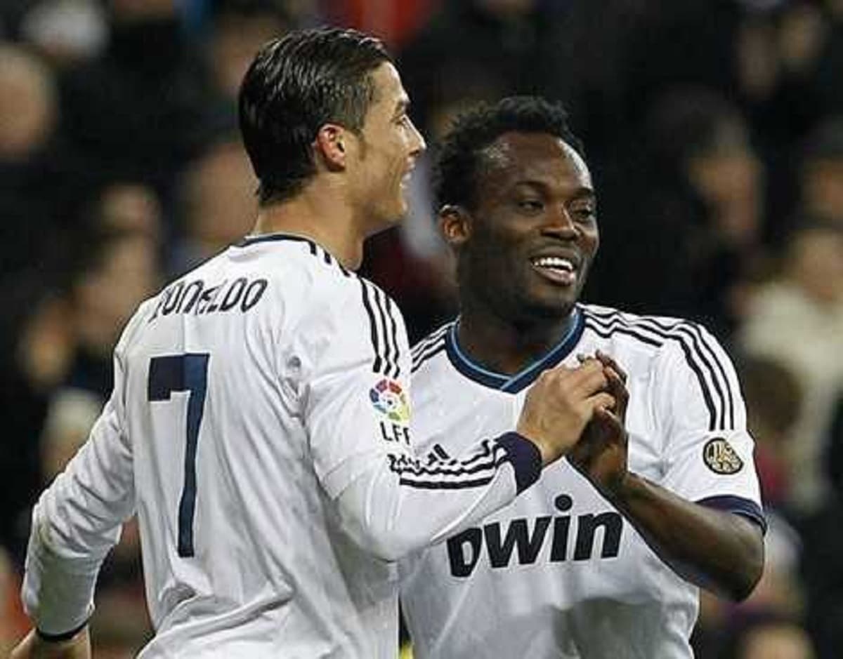 Michael Essien et Cristiano Ronaldo