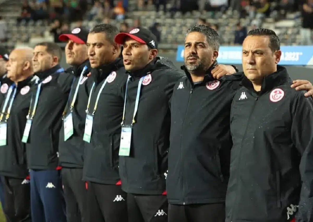 le staff technique des U20 de la Tunisie