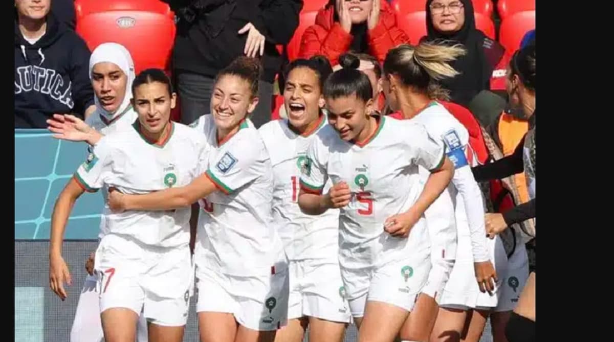 Les Lionnes de l'Atlas du Maroc célèbrent leur but