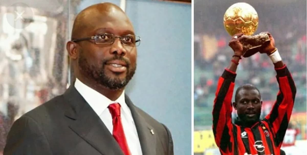 L'ancien international libérien et président de la République, George Weah