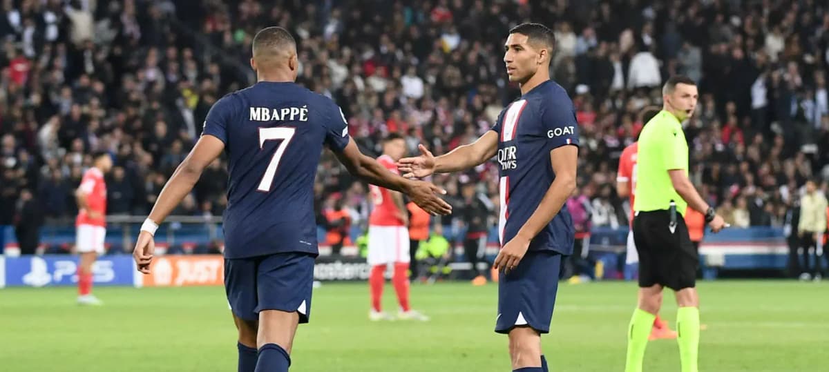 Hakimi et Mbappé