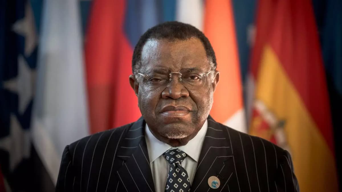 Hage Geingob, président de Namibie, décédé à 82 ans, portrait officiel.