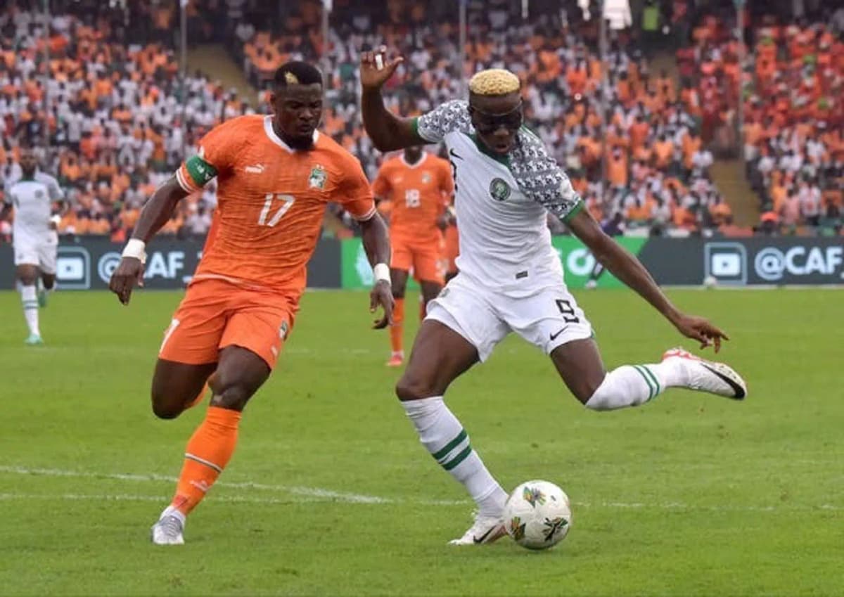Des joueurs du Nigéria et de la Côte d'Ivoire