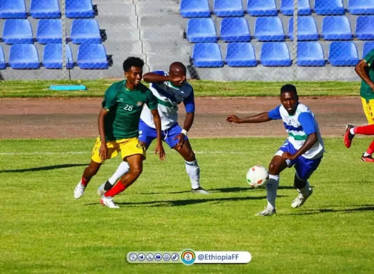 Des joueurs du Lesotho et de l'Ethiopie