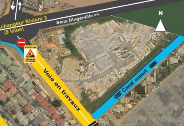 Côte d’Ivoire : fermeture nocturne de la voie entre les carrefours 9 kilos et la pharmacie de jeudi à dimanche de 22h à 5h